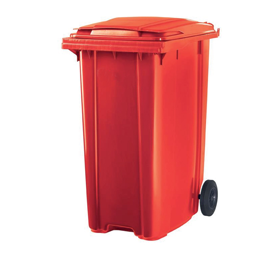 Contenedor de Reciclaje 360 litros rojo – Creatividad Positiva