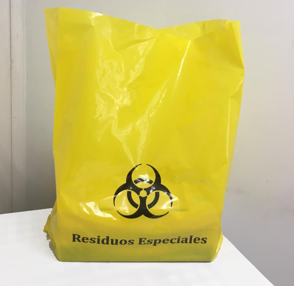 Bolsas de basura de 30 galones de desechos médicos clínica esterilización  infecciosas peligrosas de la bolsa de residuos médicos amarillo - China  Bolsa de residuos biodegradables, Bolsa