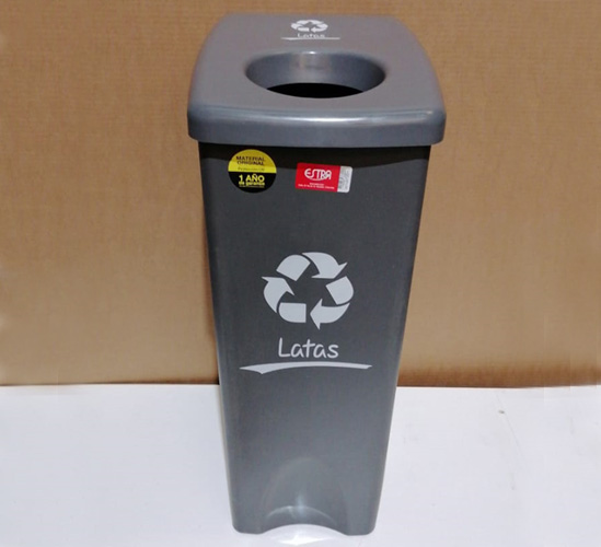 Contenedor de reciclaje de 53 L con tapa especial