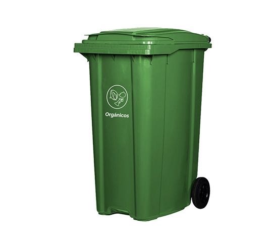 contenedor de reciclaje verde 240 litros