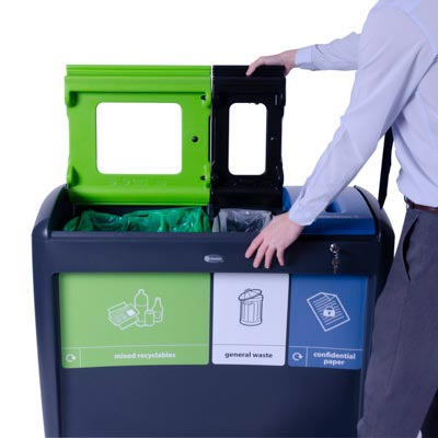 Contenedor de reciclaje Nexus Evolution Trío.