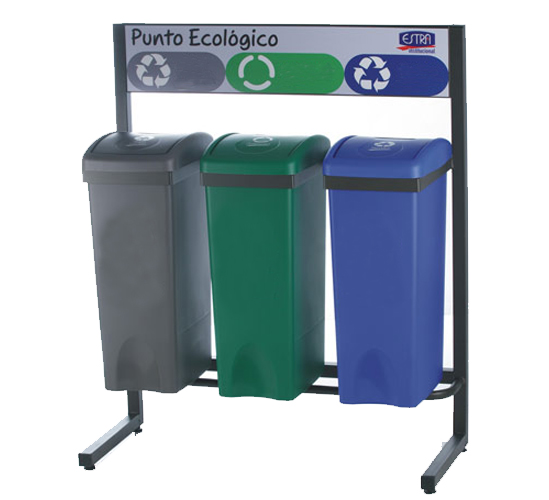 Set de 3 contenedores de reciclaje
