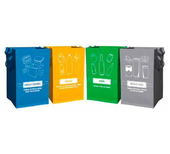 Set de 4 bolsas para reciclaje