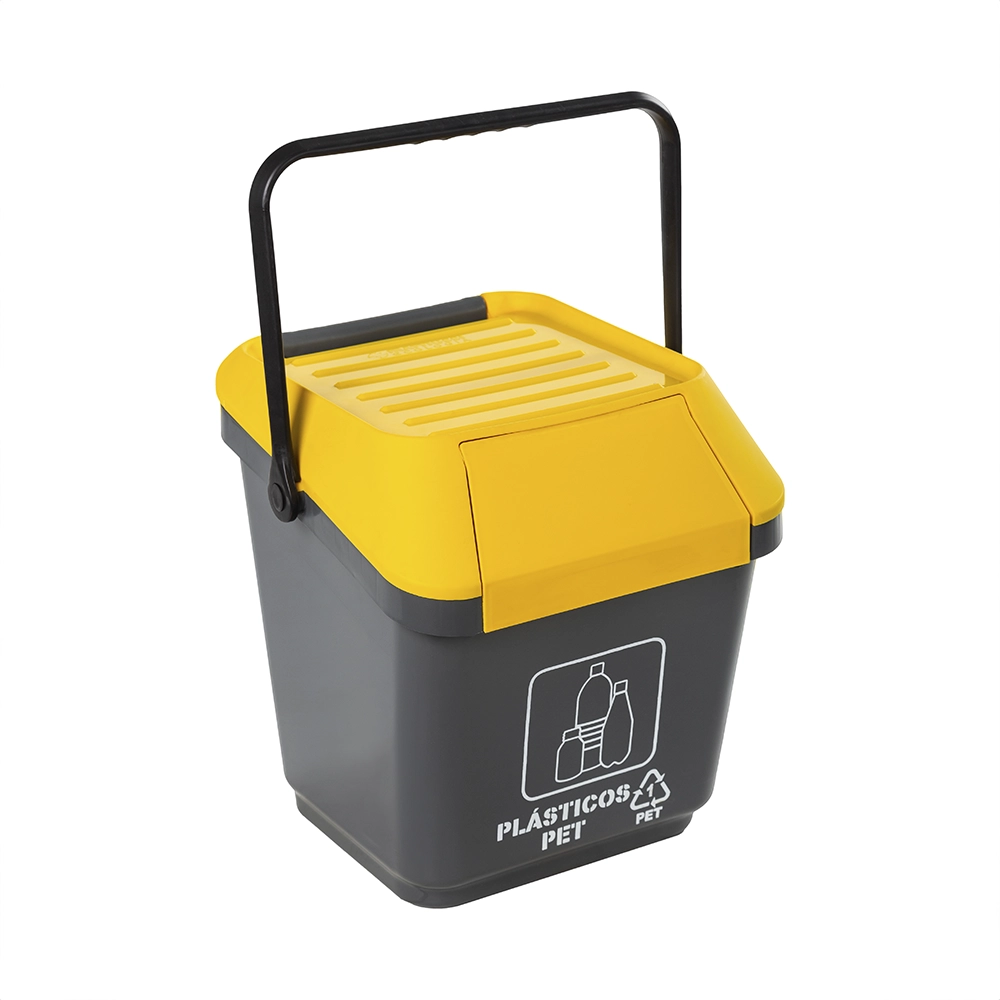 Contenedor de 35 litros para reciclaje Easymax, color amarillo