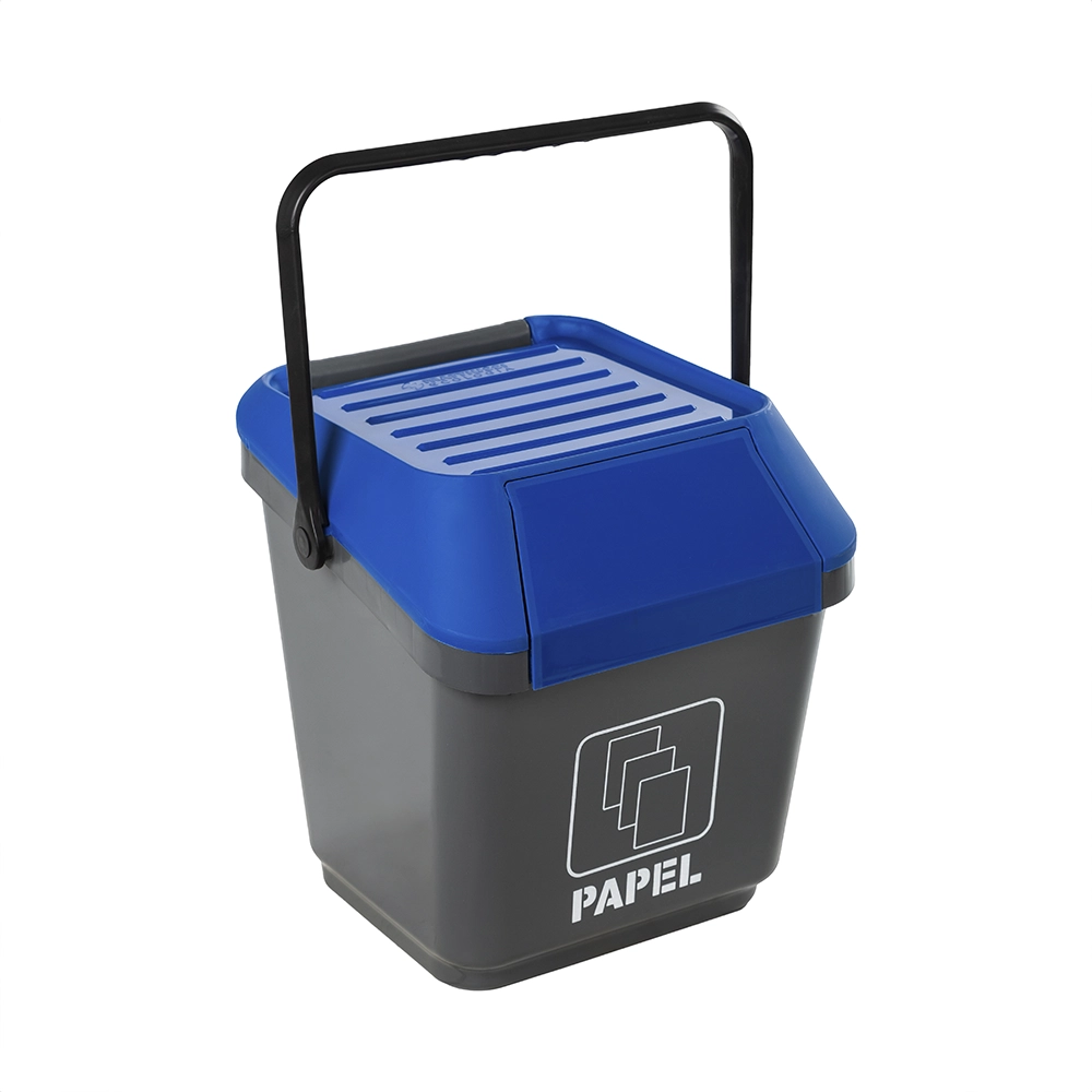 Contenedor de 35 litros para reciclaje Easymax, color azul