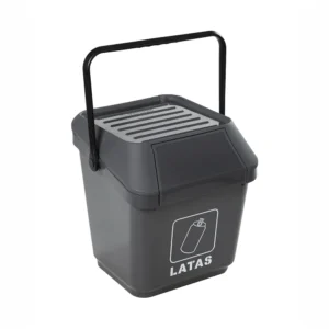 Contenedor de 35 litros para reciclaje Easymax, color gris
