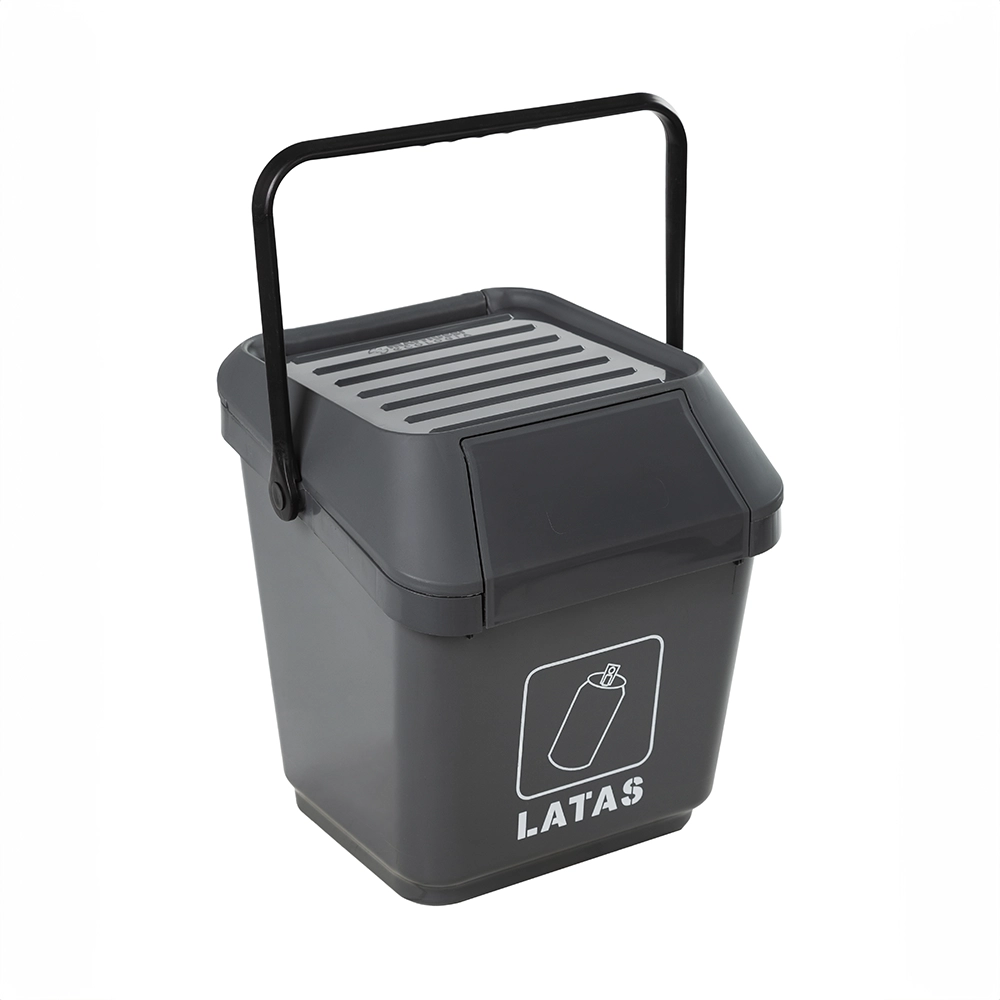 Contenedor de 35 litros para reciclaje Easymax, color gris