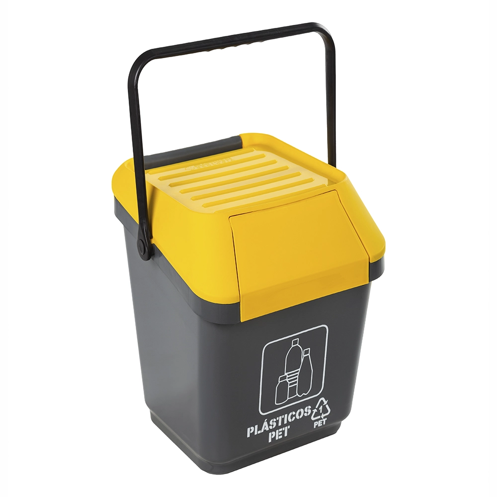 Contenedor de 45 litros para reciclaje Easymax, color amarillo