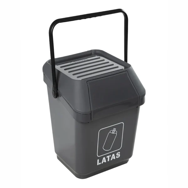 Contenedor de 45 litros para reciclaje Easymax, color gris