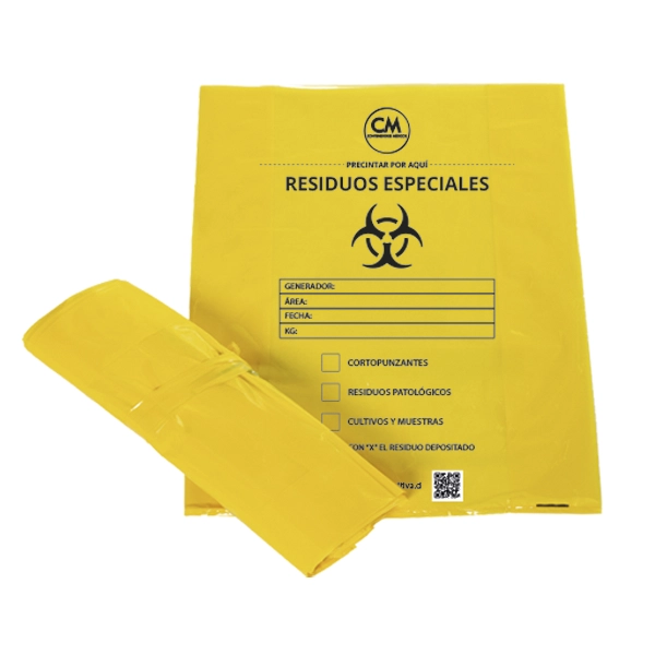 bolsas para residuos de salud 80x80 cm amarillas