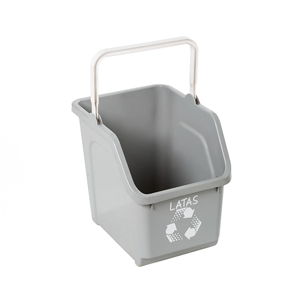 contenedor apilable de reciclaje 20 litros gris