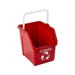 contenedor apilable de reciclaje 20 litros rojo