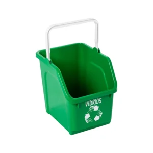 contenedor apilable de reciclaje 20 litros verde