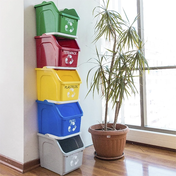 contenedor apilable de reciclaje 20 litros