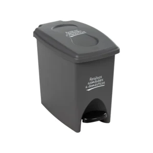 contenedor con pedal 10 litros gris