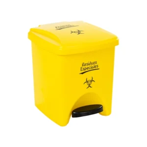 Contenedor con pedal 20 litros amarillo