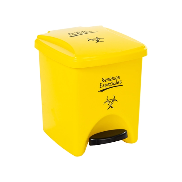 Contenedor con pedal 20 litros amarillo