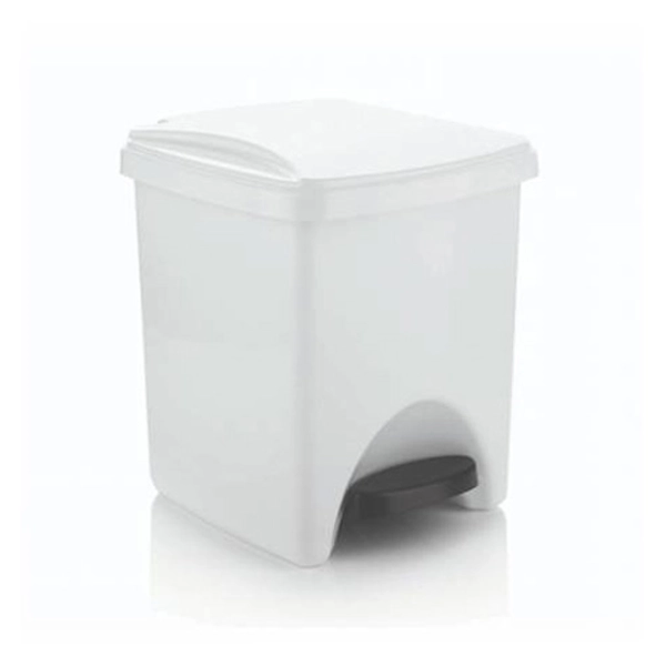Contenedor con pedal 20 litros blanco