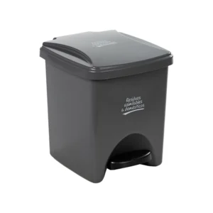 Contenedor con pedal 20 litros gris