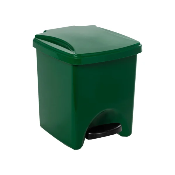 Contenedor con pedal 20 litros verde