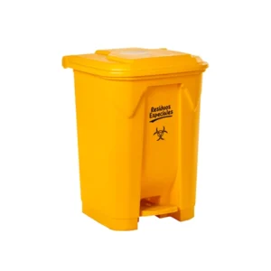 Contenedor con pedal 40 litros amarillo