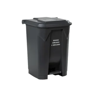 Contenedor con pedal 40 litros gris