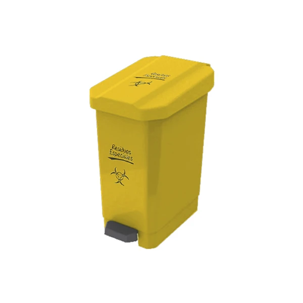 contenedor con pedal 44 litros amarillo
