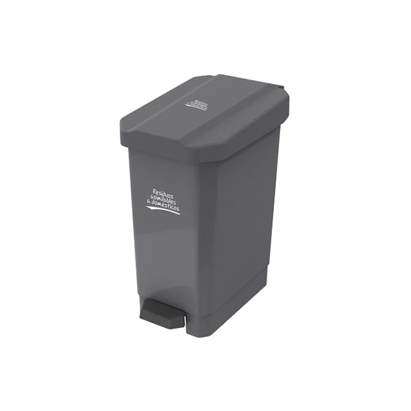contenedor con pedal 44 litros gris
