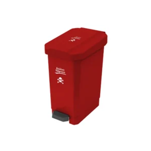 contenedor con pedal 44 litros rojo