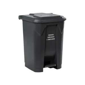 contenedor con pedal 45 litros gris