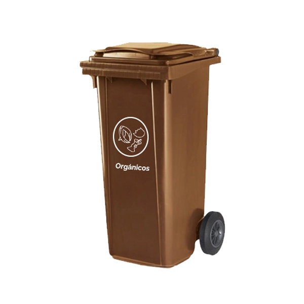 Contenedor con ruedas para residuos orgánicos 120 litros