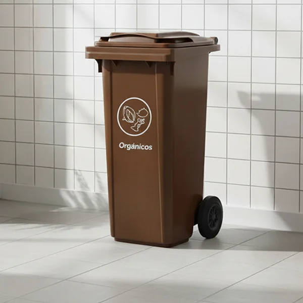 Contenedor con ruedas para residuos orgánicos 120 litros