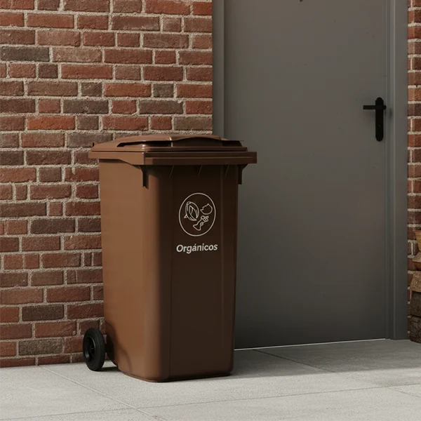 Contenedor con ruedas para residuos orgánicos 240 litros