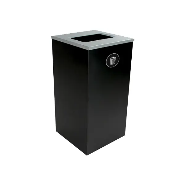 Contenedor cubo para reciclaje negro Spectrum
