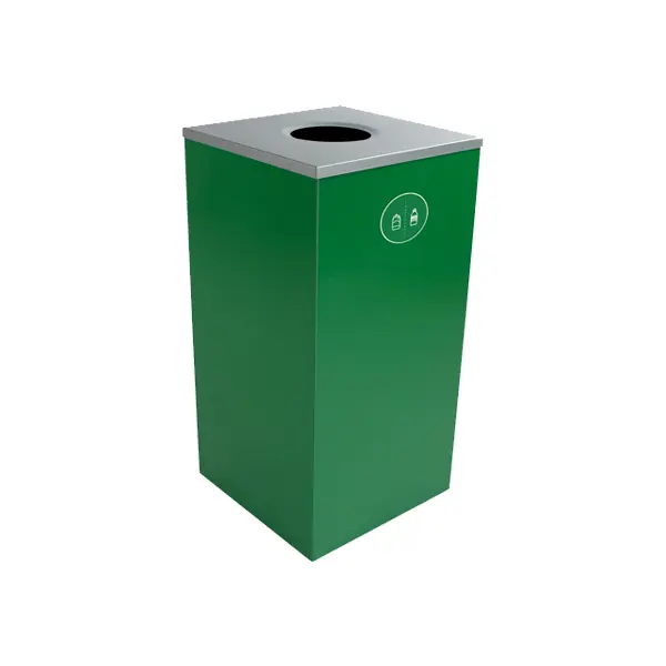 Contenedor cubo para reciclaje verde Spectrum