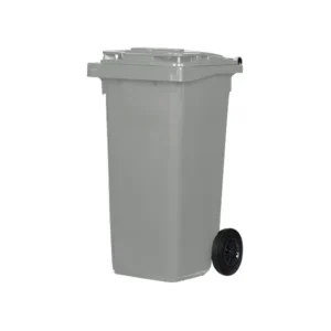 contenedor de 120 litros con ruedas para reciclaje gris