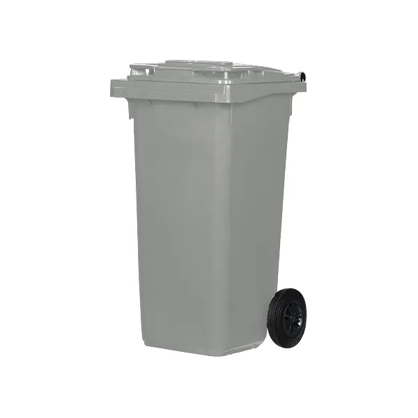 contenedor de 120 litros con ruedas para reciclaje gris