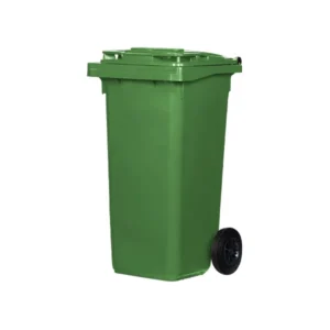 contenedor de 120 litros con ruedas para reciclaje verde