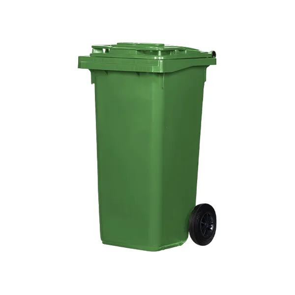 contenedor de 120 litros con ruedas para reciclaje verde