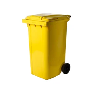 contenedor de 240 litros con ruedas para reciclaje amarillo