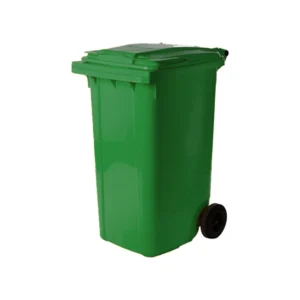contenedor de 240 litros con ruedas para reciclaje verde