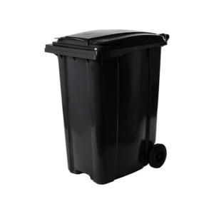 contenedor de 360 litros con ruedas para reciclaje gris oscuro