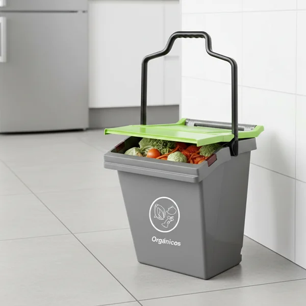 Contenedor de 45 litros con ruedas para residuos orgánicos 1 Contenedor de 45 litros con ruedas para residuos orgánicos