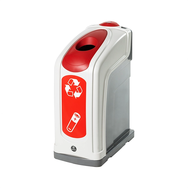 contenedor de 50 litros para reciclaje rojo