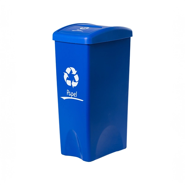 contenedor de 53 litros para reciclaje azul