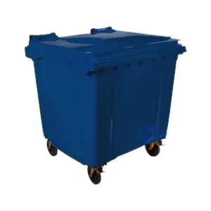 contenedor de 770 litros con ruedas para reciclaje azul