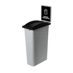 Contenedor de 87 litros para reciclaje Waste Watcher negro