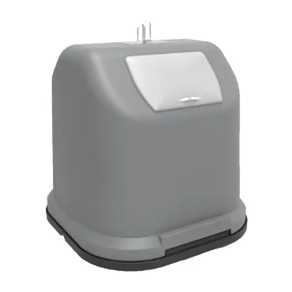 contenedor de reciclaje 3000 litros municipal gris