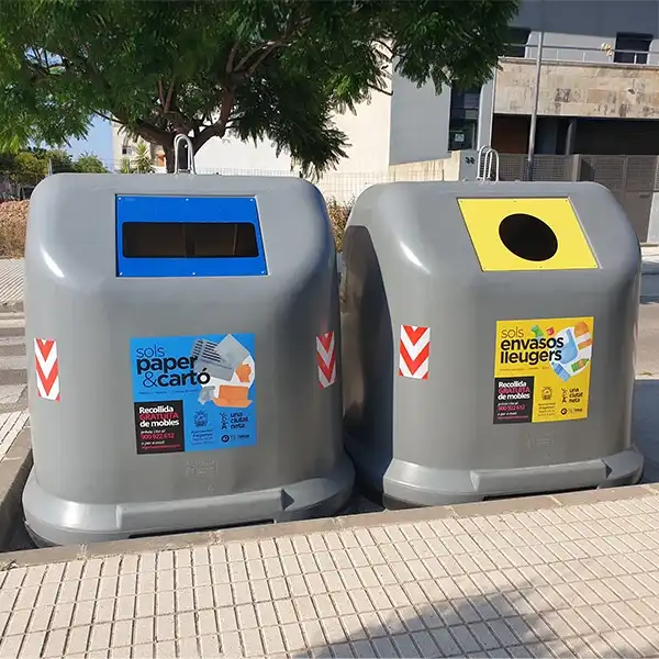contenedor de reciclaje 3000 litros municipal