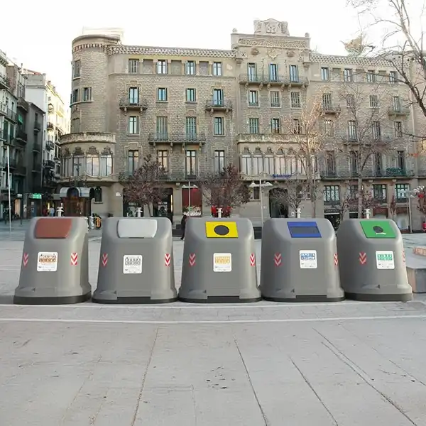 Contenedor de reciclaje 3000 litros municipal Rotoglobe